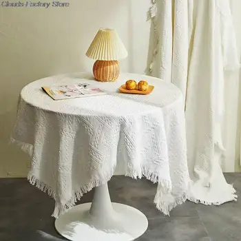 Fransız Tarzı Yuvarlak/Kare/Dikdörtgen Masa Örtüsü Yemek Masası, masa örtüsü, Saf Renk, Düğün için Dekorasyon